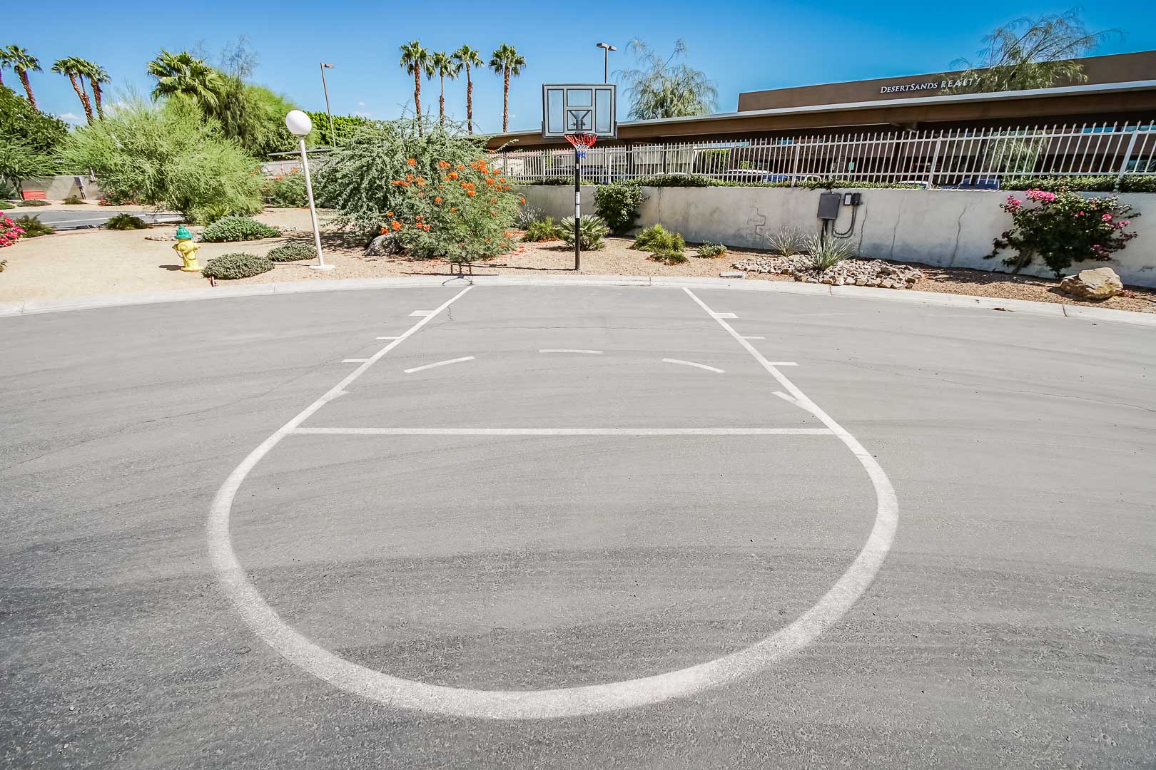 An expansive basketball court at VRI Americas' Desert Breezes Resort in California